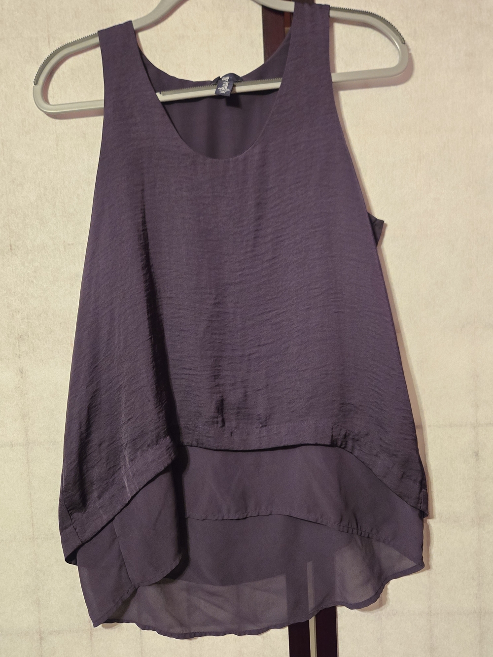 GAP Layered Purple Sleeveless Blouse Size Medium